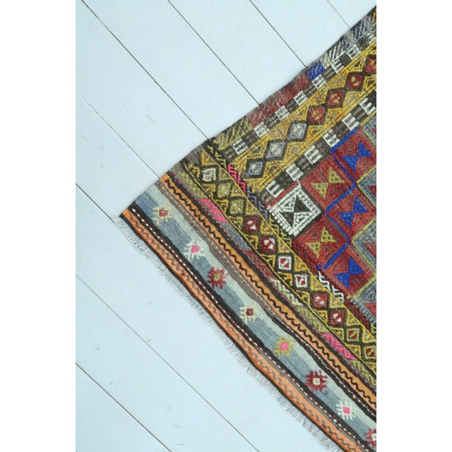 Vintage Turkish Sardes Nomad Kilim Rug - 67"x130" For Sale - Image 11 of 13