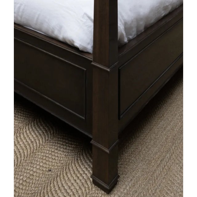 2010s King Poster Bed With Upholstered Headboard by Lillian August for Hickory White For Sale - Image 5 of 7