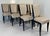 Vintage French Dining Chairs in Black Lacquer and Beige Velvet, 1980s, Set of 10 For Sale - Image 4 of 11