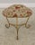 Age: Approx: 30 Years Old Details: Made In Italy Quality Crewel Work Upholstery Gold Finish Iron Rope Twist Bases...