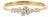 Modernist Natural Diamond Cluster Stacking Ring Size 4 in 14k Yellow Gold For Sale
