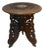 Carved Wood Indonesian Style Inlaid Folding Side Table For Sale