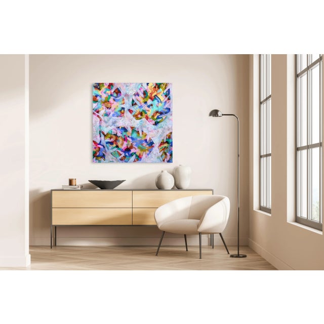 Lavender "Monstera 6" Original Artwork by Giuseppe Beddru For Sale - Image 8 of 8