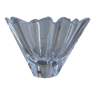 Vintage Orrefors Sweden Orion Bowl by Lars Hellstein Monumental For Sale