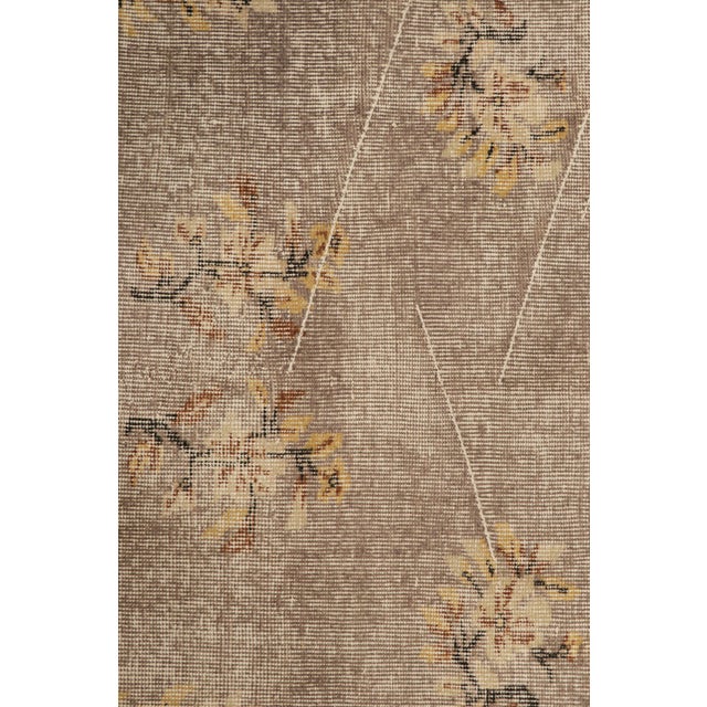 Traditional Vintage Turkish Rug in Beige-Brown With Medallion and Florals | Rug & Kilim For Sale - Image 3 of 7