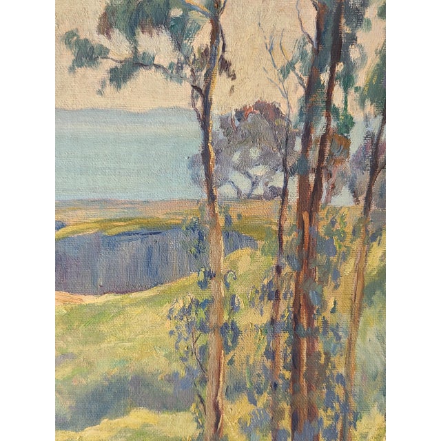 1930s 1930s Santa Barbara Oil Painting Early California Coastal Landscape For Sale - Image 5 of 16