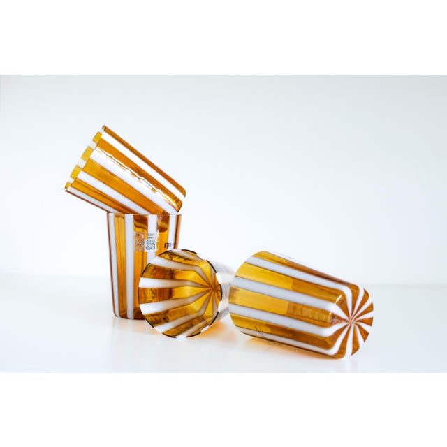 2000 - 2009 Murano Drinking Glasses by Mariana Iskra for F.Lli Moretti, 2000s, Set of 4 For Sale - Image 5 of 9
