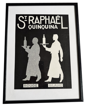 Vintage French St. Raphael Quinquina Advertisement Poster, 1920s