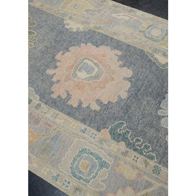 Turkish Oushak Rug 3'10" x 11'5" For Sale - Image 9 of 10