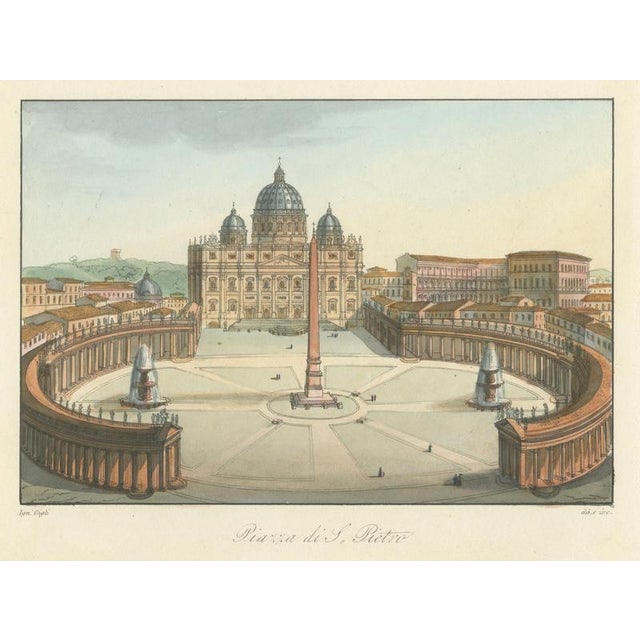 Black Piazza Di S. Pietro, 1840s, Paper For Sale - Image 8 of 9