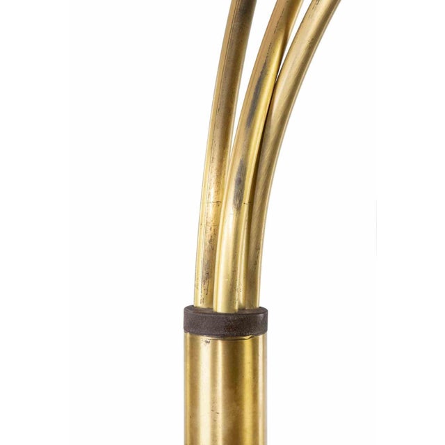 Vintage Brass Floor Lamp attributed to Goffredo Reggiani, 1970s For Sale - Image 3 of 9