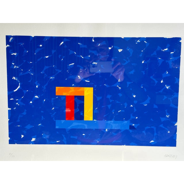 Fabulous Per Arnoldi (B1941) "Blue Chair" Silk Screen Lithograph. Pencil signed and numbered 22/100. Mounted on white...