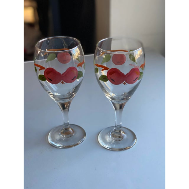 Franciscan China 2000s Franciscan Apple Wine Goblets- Set of 2 For Sale - Image 4 of 13