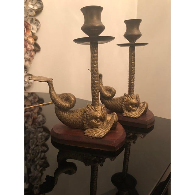 Vintage Dolphin Candlesticks a Pair Chairish