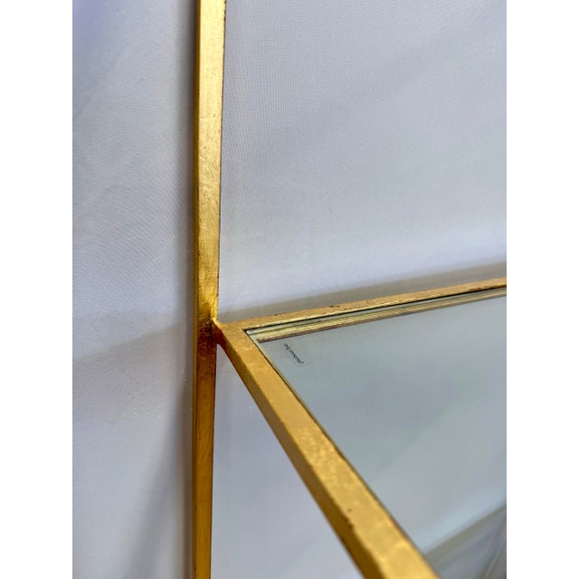 Late 20th Century Late 20th Century Large Gilt Metal Obelisk Etagere Shelves 76" For Sale - Image 5 of 6