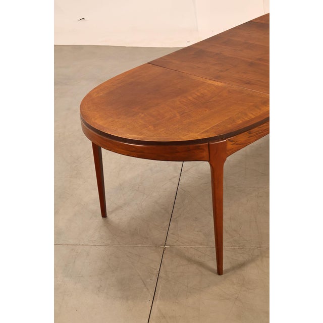 Lane Furniture Lane 'Rhythm' Mid Century Modern Walnut Expandable Dining Table For Sale - Image 4 of 18