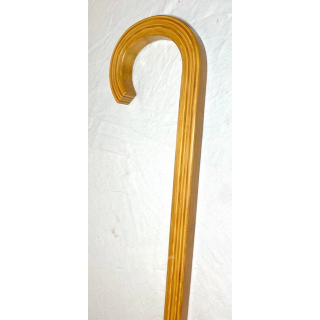 High Quality Vintage Handmade Japanese Kyoto Square Bamboo Walking Stick Cane For Sale - Image 10 of 15