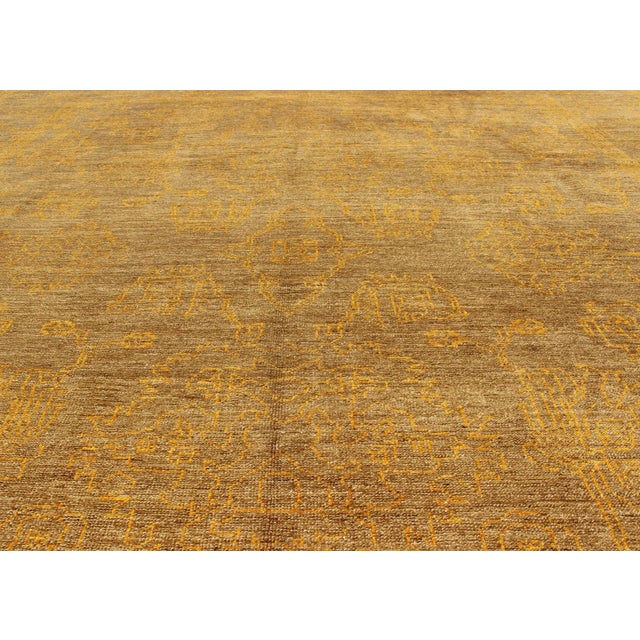 Textile Fine Transitional Rug by Keivan Woven Arts With Stylized Geometric Motifs For Sale - Image 7 of 11