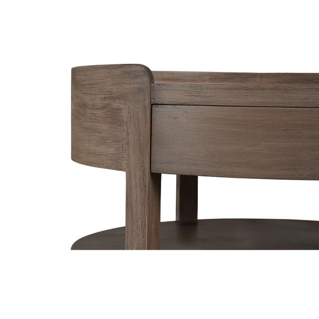 Wood Scandinavian Oval Side Table in Birch Finish For Sale - Image 7 of 9