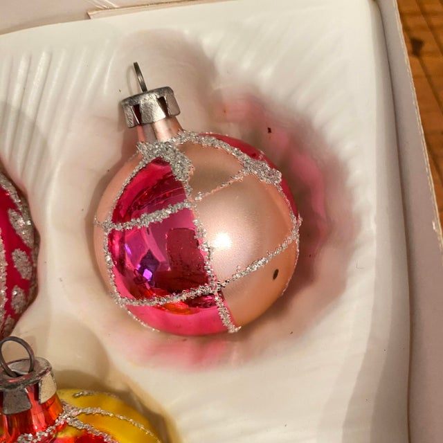 Vintage German Glass Christmas Tree Ornaments - Set of 8 For Sale - Image 14 of 18