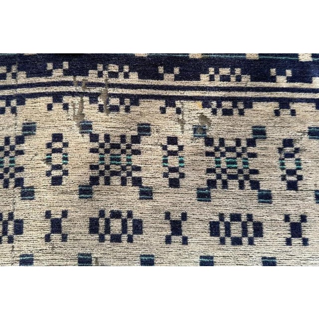 Blue Divan Blanket in Velvet, Germany, 1925 For Sale - Image 8 of 9