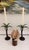 Vintage Cast Metal Palm Tree Taper Candle Holders – Pair | Tropical Coastal Hollywood Regency For Sale In Charleston - Image 6 of 6
