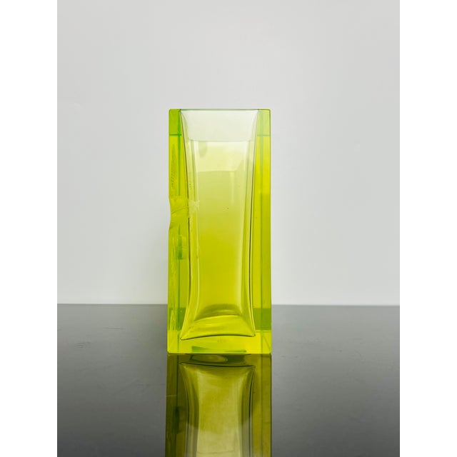 Green Karlsbad Uranium Glass Vase with Hand-Engraved Floral Décor by Moser, Czechoslovakia, 1920s For Sale - Image 8 of 13