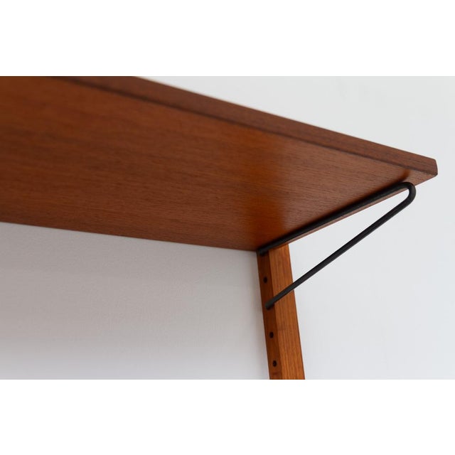 Vintage Danish Wall-Mounted Teak Shelving System, 1960s For Sale - Image 15 of 18