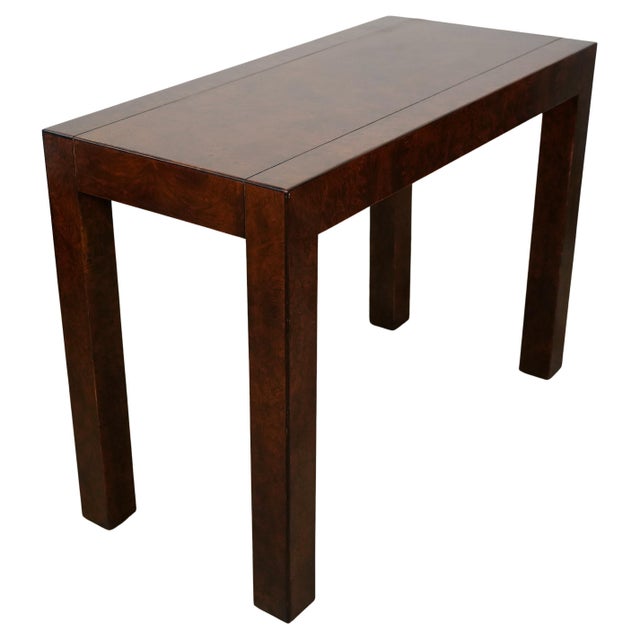 Wood John Widdicomb Modern Parsons Style Burl Wood Console Table, 1970s For Sale - Image 7 of 10