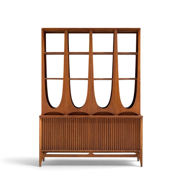 Broyhill Brasilia Mid Century Walnut Room Divider For Sale - Image 17 of 17