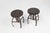 Industrial Black Metal Stool with Frame, France, 1920s For Sale - Image 13 of 15