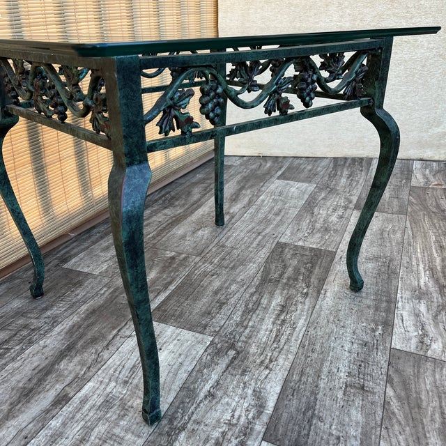 A Pair of Late 20th Century Cast Iron Glass Top Side Tables. For Sale - Image 17 of 18