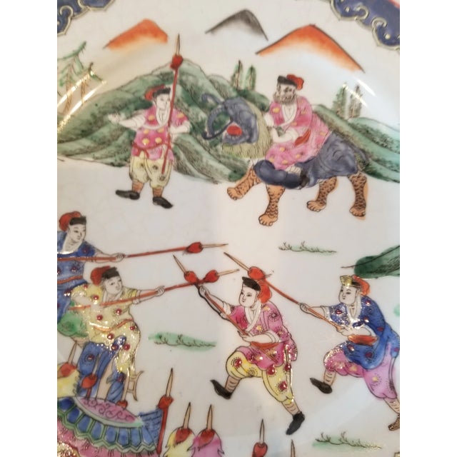 1990s Decorative Chinese Plates - a Pair For Sale - Image 4 of 7