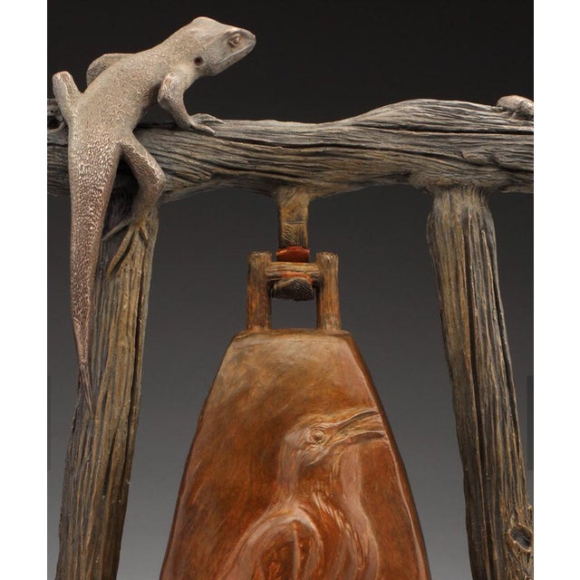 8”L x 6”W x 13”H - signed 2/30 "On the Fence" was created by Colorado Artist James G. Moore. This magnificent piece...