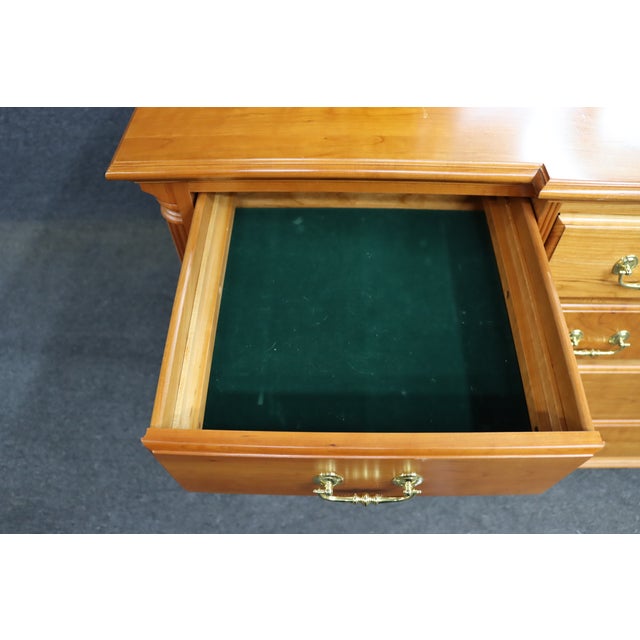 Wood Harden Classic Cherry Dresser With Mirror, Solid Cherry, 12 Drawer For Sale - Image 7 of 18