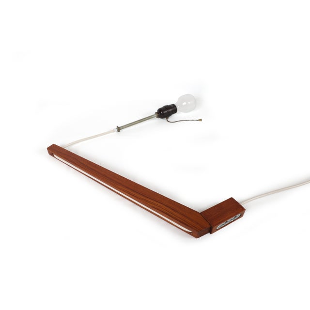 Vintage Mid-Century Modern Scandinavian Teak Hanging Lamp For Sale - Image 10 of 15