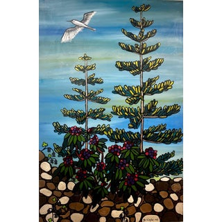 Norfolk Island Pine, Kaleidoscopic Perspective Series, Contemporary Painting by Ron C. Curlee II For Sale