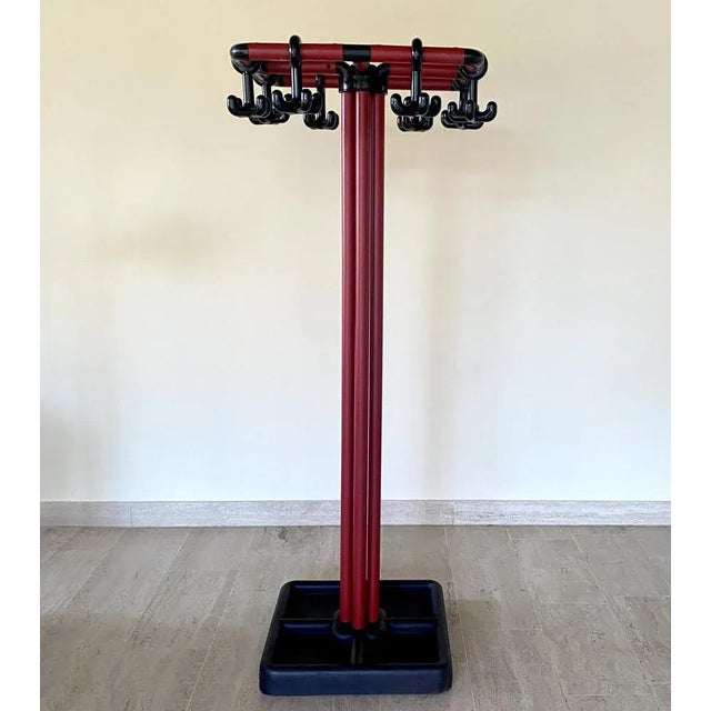 Red and Black Coat Rack, 1980s For Sale - Image 6 of 11