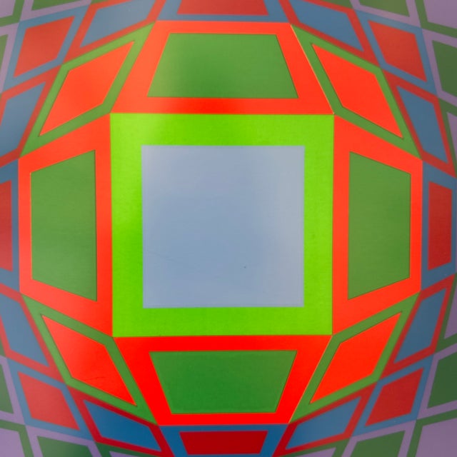 Victor Vasarely Microcosmos Vintage Print For Sale - Image 12 of 12
