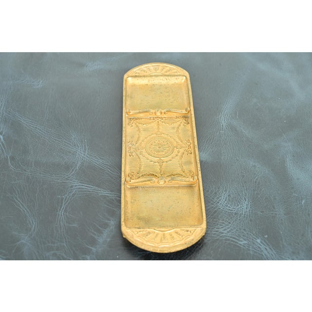 Tiffany Studios New York Adam Pattern Bronze Doré Pen Tray For Sale In South Bend - Image 6 of 12