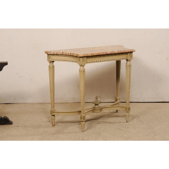 Sand French Breche d'Alep Marble Top Console For Sale - Image 8 of 12