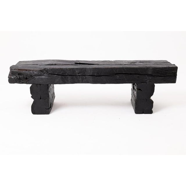 This monolithic bench is a one of a kind piece, crafted from massive, century-old reclaimed oak beams. Its powerful,...