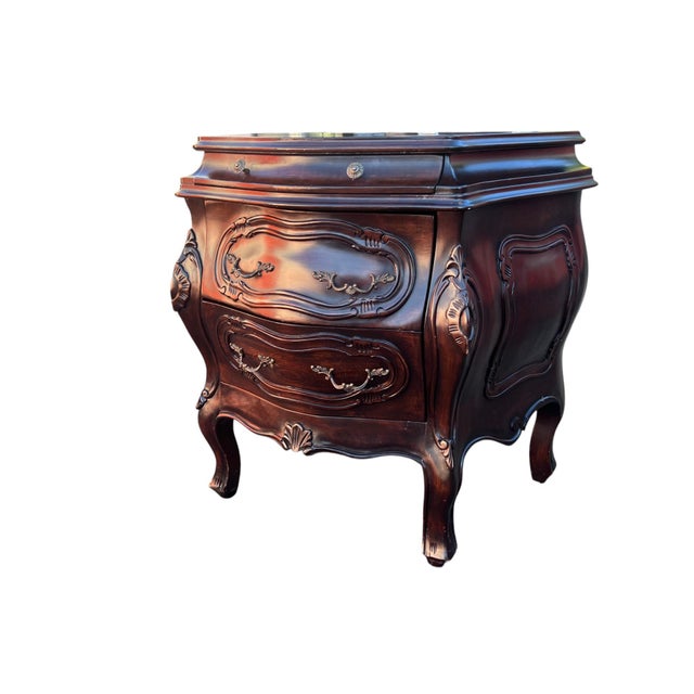 Late 20th Century Pair French Louis Xv Style Bombay Nightstands For Sale In New York - Image 6 of 18