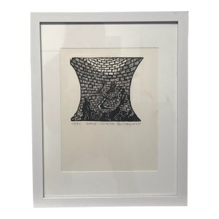 Beautiful Woodcut by Museum Listed Artist Hans Buchwald. The Work on Paper Is Signed and Dated., Framed For Sale