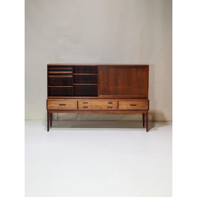 Mid-Century Modern Model 54 Highboard in Kingwood by Kai Kristiansen for Schou Andersen, 1960s For Sale - Image 3 of 18