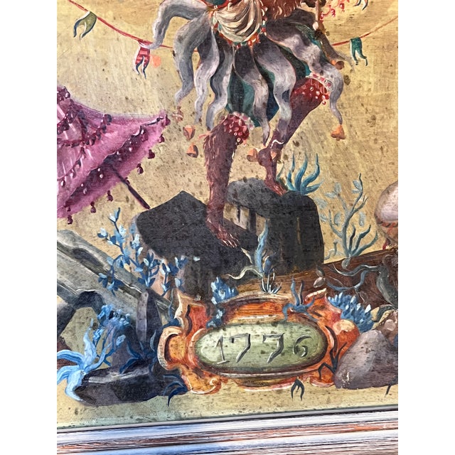 Early 20th Century 18th-Century Style Chinoiserie Commedia Dell'Arte Oil Painting in the Manner of Andien De Clermont Early 20th Century For Sale - Image 5 of 15