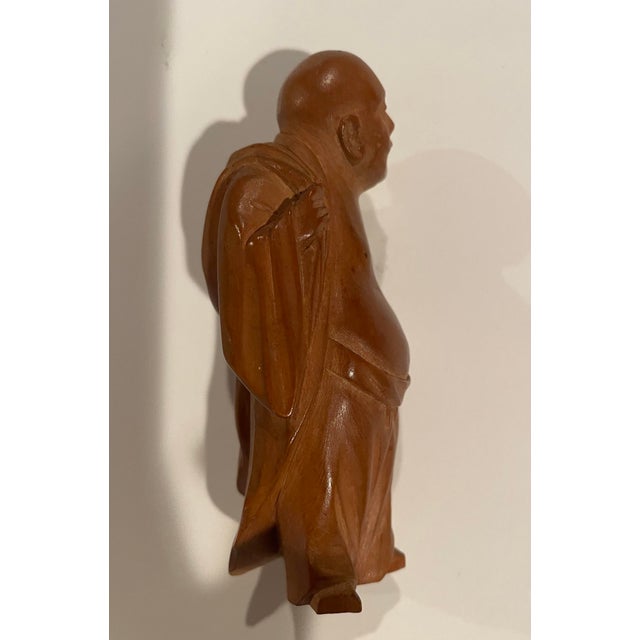 Antique Hand Carved Budda Boxwood Made in China For Sale In Tampa - Image 6 of 11