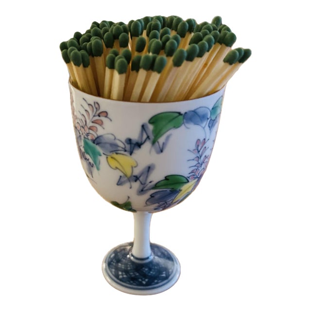 1940s Mino Shozan Ceramic Stemmed Cup From Japan For Sale