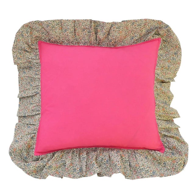 Ruffle Cushion Made With Liberty Fabric Katie & Millie For Sale - Image 4 of 4