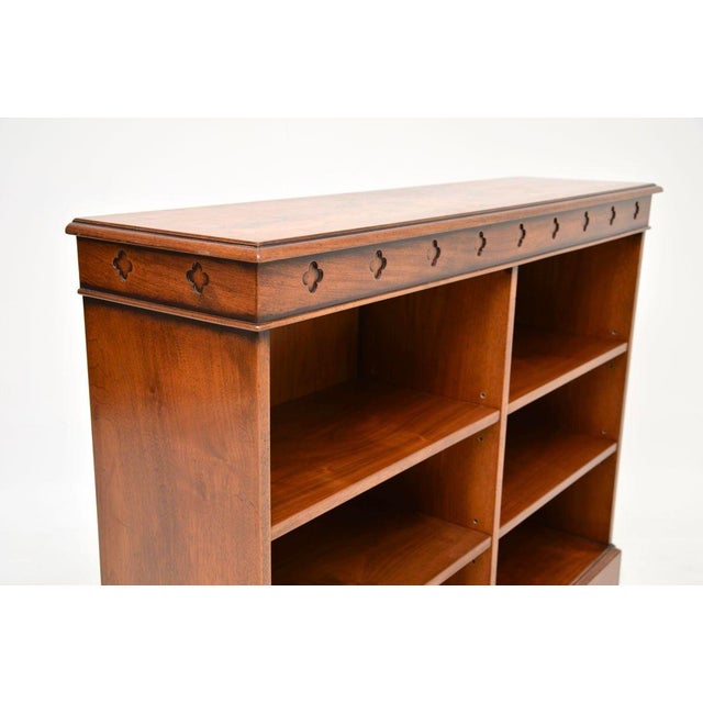 Burr Walnut Open Bookcase, 1950 For Sale - Image 9 of 11